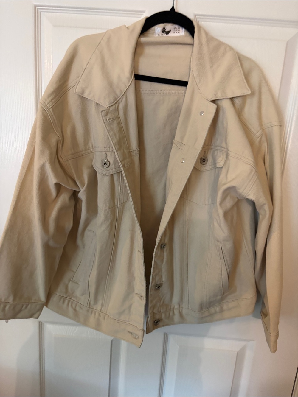 Cream Jean Trucker Jacket by